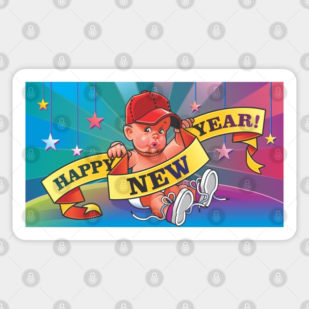 New Year Baby - Happy New Year Sticker by Vector-Artist